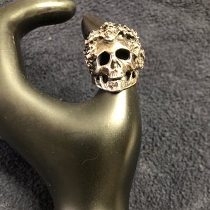 Men’s 935 silver custom made skull ring